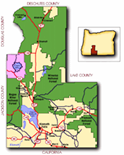 Klamath County map